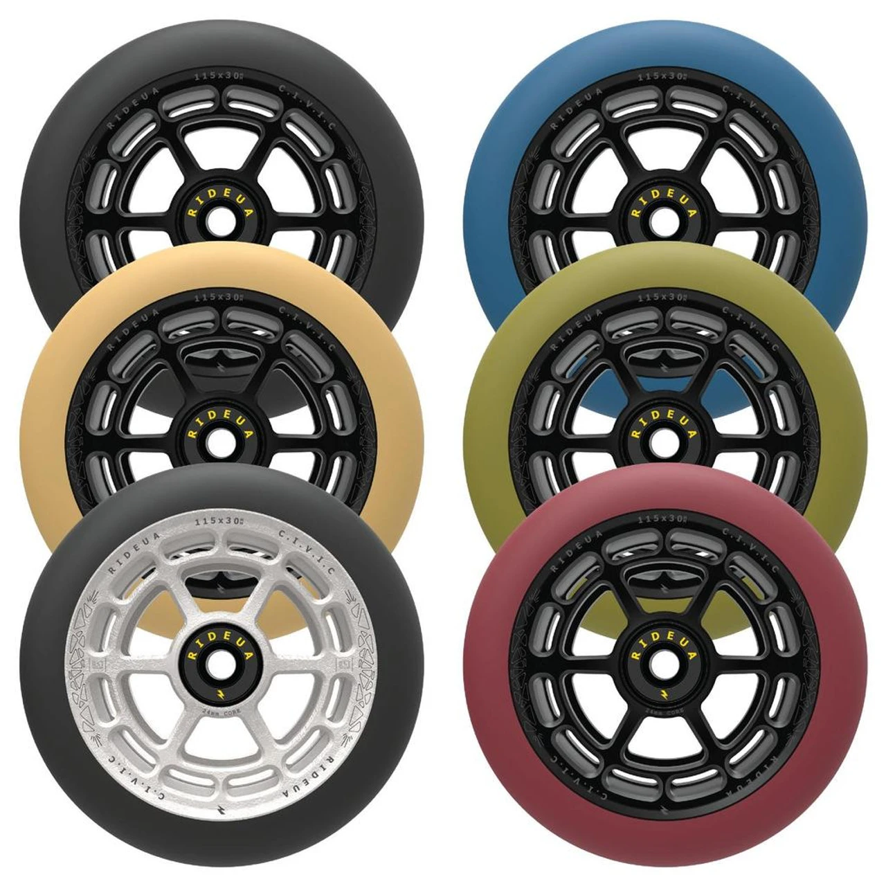 UrbanArtt Civic 115mm X 30mm Wheels 3 UrbanArtt Civic 115mm X 30mm Wheels