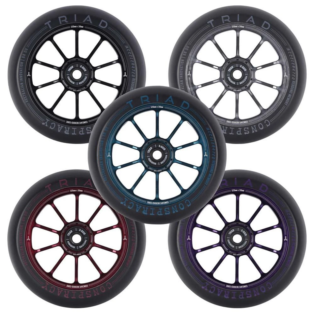 Triad Conspiracy Wheels 120mm X 30mm 3 Triad Conspiracy Wheels 120mm X 30mm