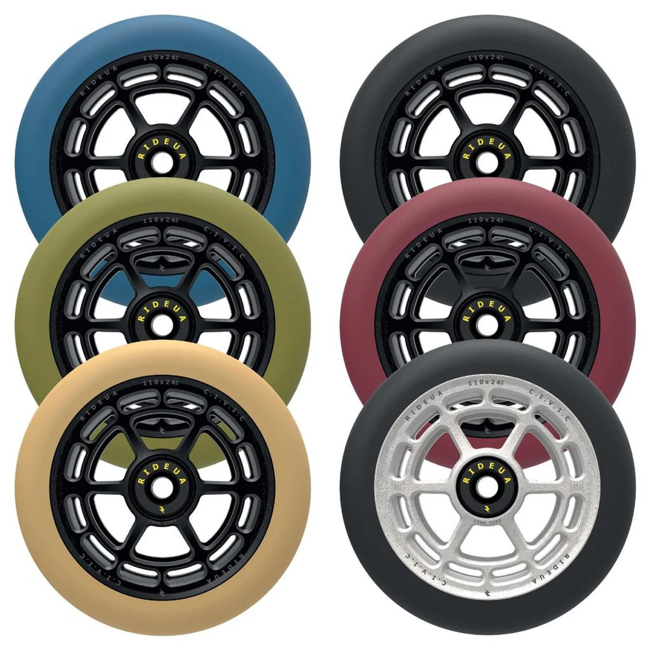 UrbanArtt Civic 110mm X 24mm Wheels 3 UrbanArtt Civic 110mm X 24mm Wheels