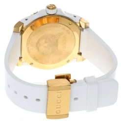 GUCCI Dive 40MM White Feline Head Dial Rubber Men's Watch YA136322 -Lucky shop gucci watches gucci dive 40mm white feline head dial rubber mens watch ya136322 07675.1668031175