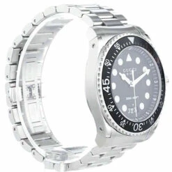 Lucky shop -Lucky shop gucci watches gucci dive 45mm ss blk matte dial rotating bezel mens watch ya136208a 96491.1680214143