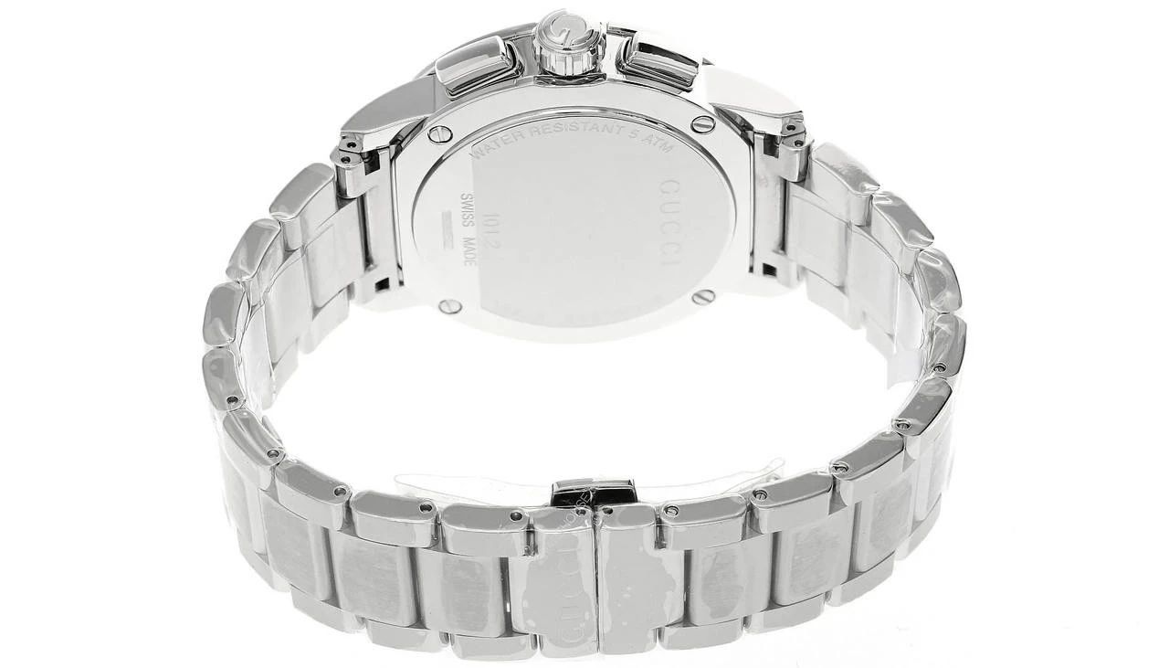 GUCCI-G 44MM CHRONO Stainless Steel Black Dial Men's Watch YA101204 5 GUCCI-G 44MM CHRONO Stainless Steel Black Dial Men's Watch YA101204 - Image 3