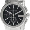 GUCCI-G 44MM CHRONO Stainless Steel Black Dial Men's Watch YA101204 -Lucky shop gucci watches gucci g 44mm chrono stainless steel black dial mens watch ya101204 35945.1660863121