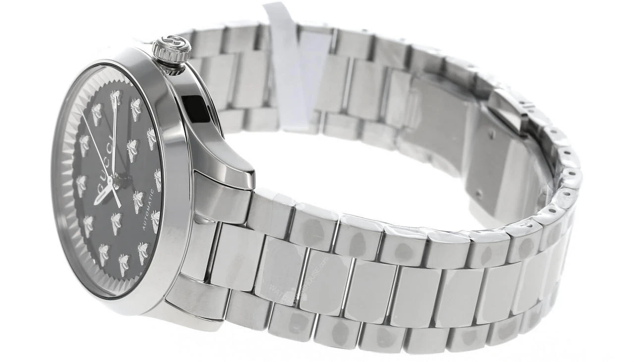 GUCCI G-Timeless 38MM AUTO BLK Onyx Stone Dial Unisex Watch YA1264130 5 GUCCI G-Timeless 38MM AUTO BLK Onyx Stone Dial Unisex Watch YA1264130 - Image 3