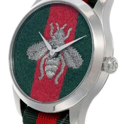 Lucky shop -Lucky shop gucci watches gucci g timeless 38mm qtz ss greenred nylon strap mens watch ya1264148 07678.1670908763