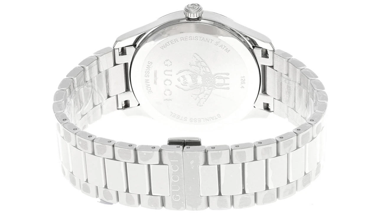 GUCCI G-Timeless 38MM Quartz SS Bee Motif Dial Unisex Watch YA1264126 6 GUCCI G-Timeless 38MM Quartz SS Bee Motif Dial Unisex Watch YA1264126 - Image 4