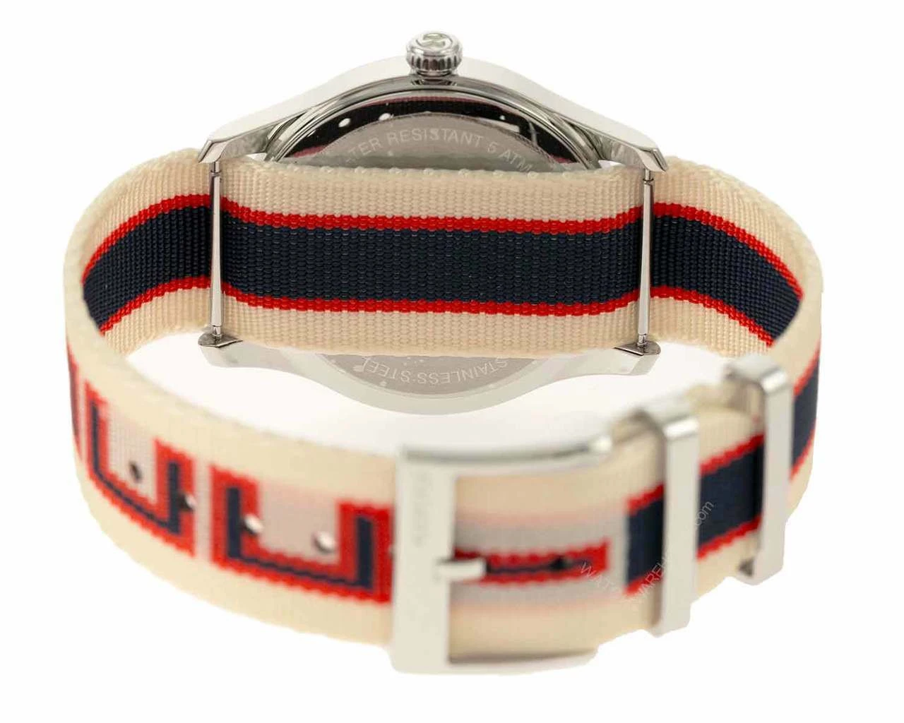 GUCCI G-Timeless 38MM White/Red/Blue Dial Nylon Men's Watch YA1264071 7 GUCCI G-Timeless 38MM White/Red/Blue Dial Nylon Men's Watch YA1264071 - Image 5