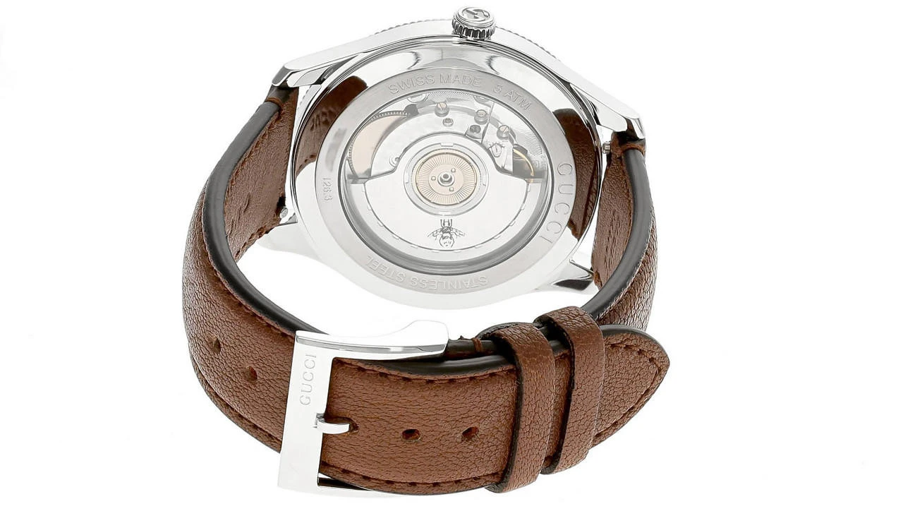 GUCCI G-Timeless 40MM AUTO White Guilloche Dial Men's Watch YA126361 5 GUCCI G-Timeless 40MM AUTO White Guilloche Dial Men's Watch YA126361 - Image 3