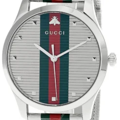 GUCCI G-Timeless 42MM QTZ SS MultiColour SLVR Dial Men's Watch YA126284