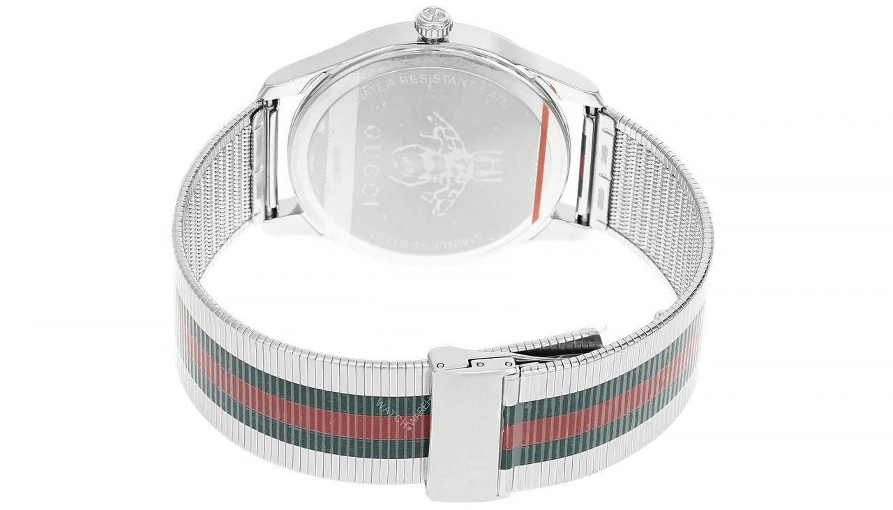 GUCCI G-Timeless 42MM QTZ SS MultiColour SLVR Dial Men's Watch YA126284 5 GUCCI G-Timeless 42MM QTZ SS MultiColour SLVR Dial Men's Watch YA126284 - Image 3