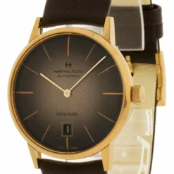 HAMILTON Intra-Matic 38MM Brown Sunray Dial Men's Watch H38465501