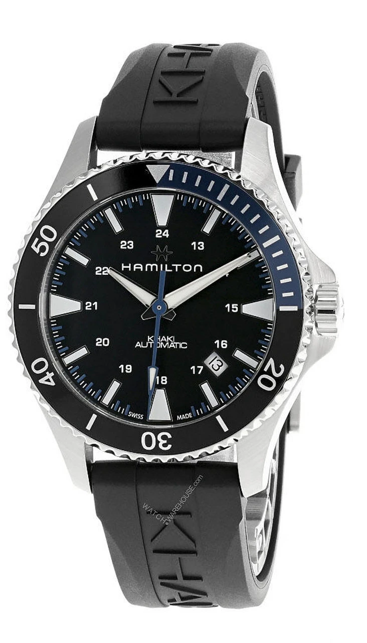 HAMILTON Khaki Navy Scuba 40MM Black Dial Batman Bezel Watch H82315331 3 HAMILTON Khaki Navy Scuba 40MM Black Dial Batman Bezel Watch H82315331