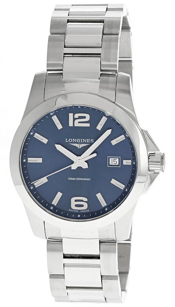 LONGINES Conquest 41MM QTZ SS Blue Sunray Dial Men's Watch L3.759.4.96.6 3 LONGINES Conquest 41MM QTZ SS Blue Sunray Dial Men's Watch L3.759.4.96.6