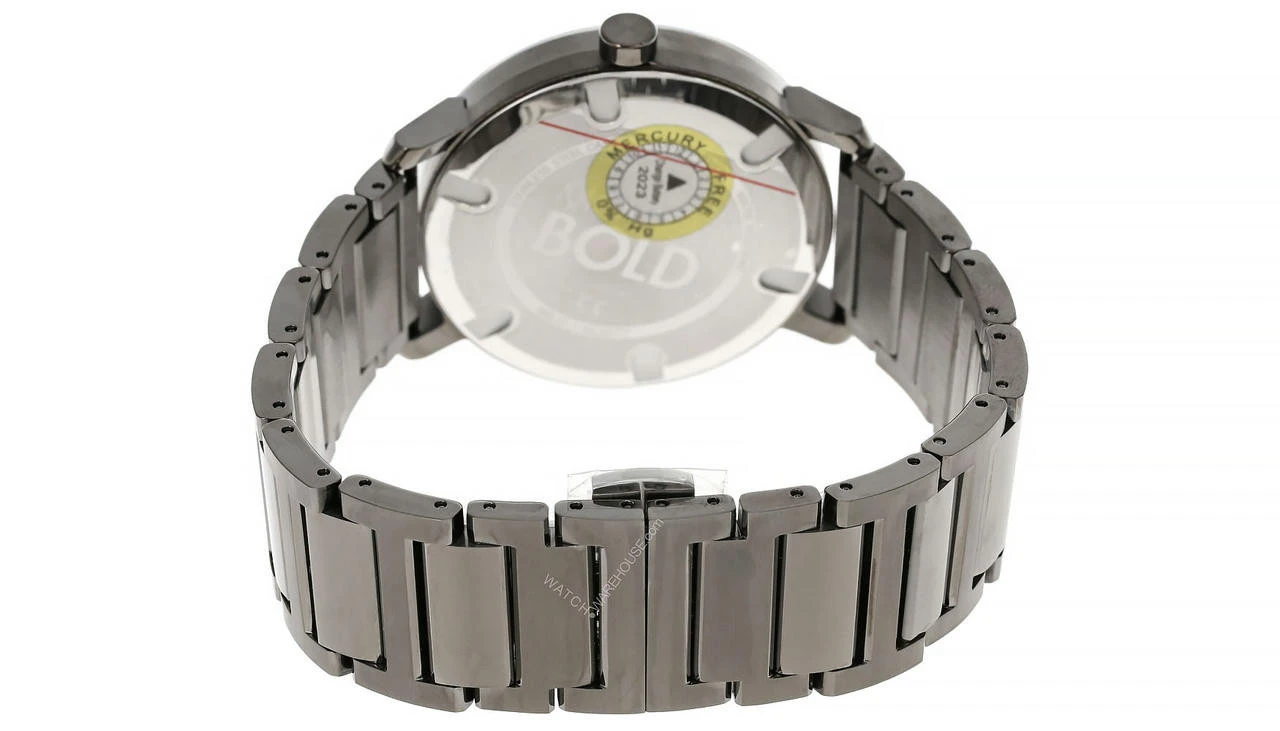 MOVADO Bold 40MM Quartz SS Gunmetal Dial Bracelet Men's Watch 3600509 5 MOVADO Bold 40MM Quartz SS Gunmetal Dial Bracelet Men's Watch 3600509 - Image 3