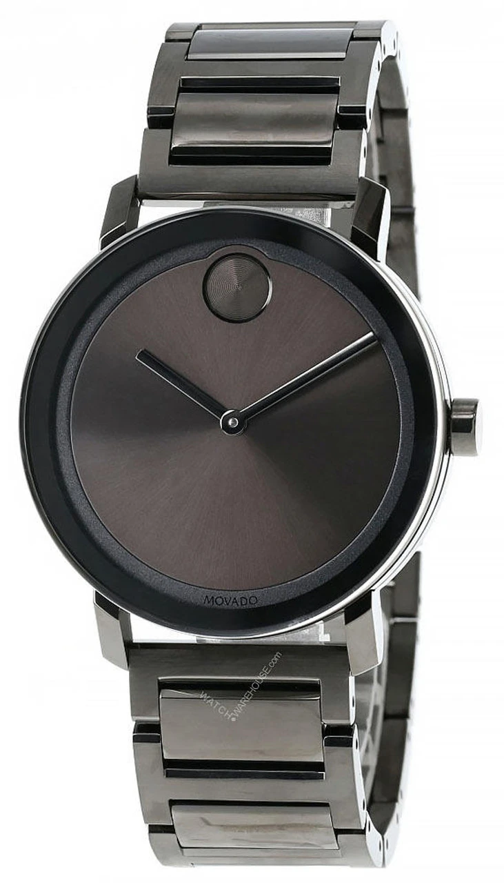 MOVADO Bold 40MM Quartz SS Gunmetal Dial Bracelet Men's Watch 3600509 3 MOVADO Bold 40MM Quartz SS Gunmetal Dial Bracelet Men's Watch 3600509