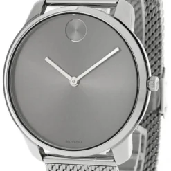 MOVADO Bold 42MM Stainless Steel Gray Dial Mesh Men's Watch 3600599