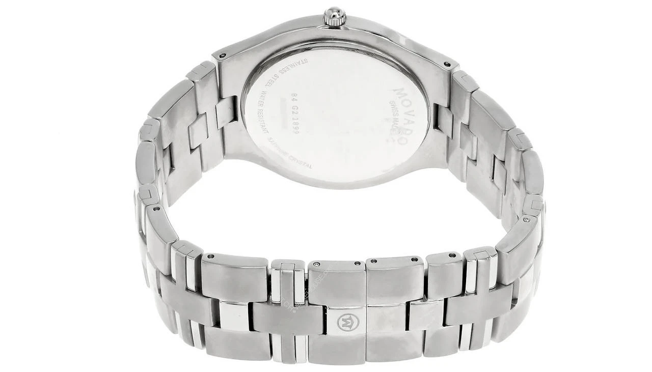 MOVADO Juro Stainless Steel Silver Dial Date Display Men's Watch 0605407 4 MOVADO Juro Stainless Steel Silver Dial Date Display Men's Watch 0605407 - Image 3