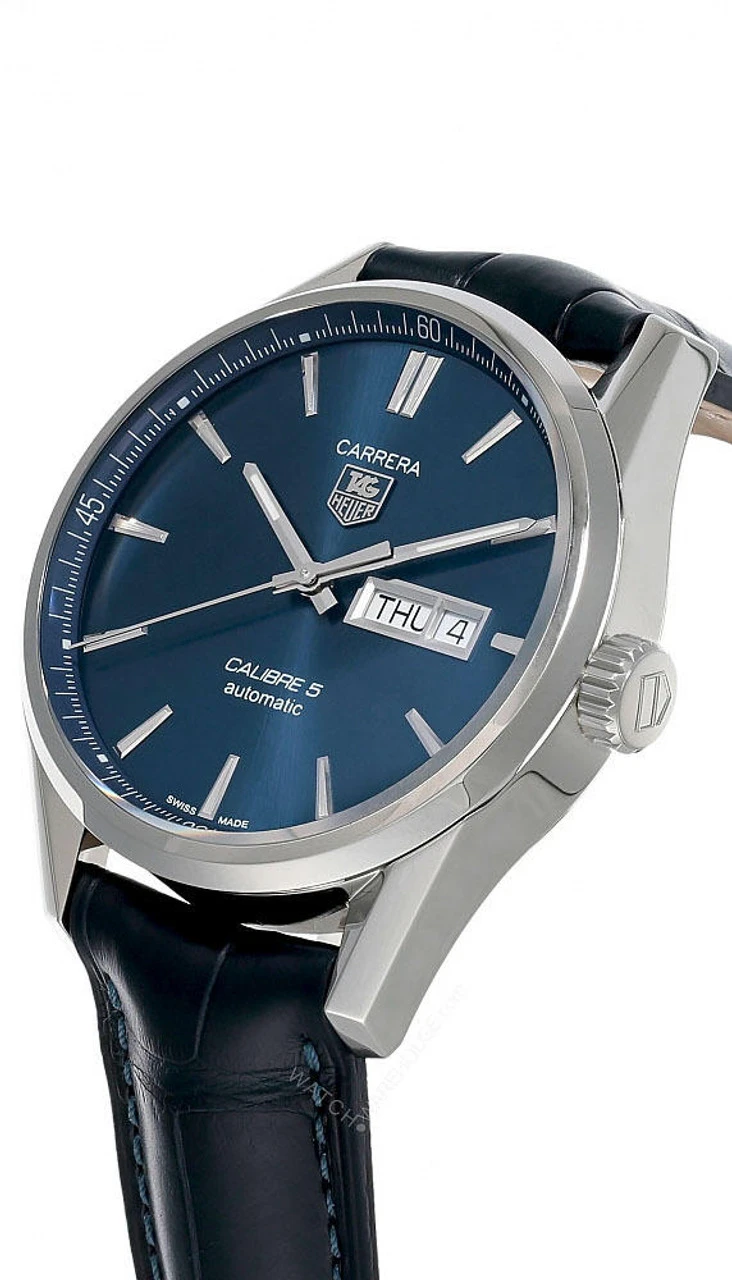 TAG HEUER Carrera 41MM AUTO SS Blue Dial LTHR Men's Watch WAR201E.FC6292 4 TAG HEUER Carrera 41MM AUTO SS Blue Dial LTHR Men's Watch WAR201E.FC6292 - Image 2
