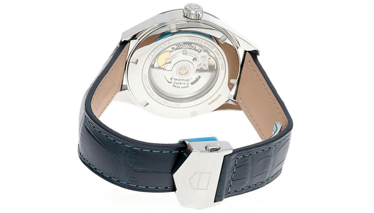 TAG HEUER Carrera 41MM AUTO SS Blue Dial LTHR Men's Watch WAR201E.FC6292 5 TAG HEUER Carrera 41MM AUTO SS Blue Dial LTHR Men's Watch WAR201E.FC6292 - Image 3