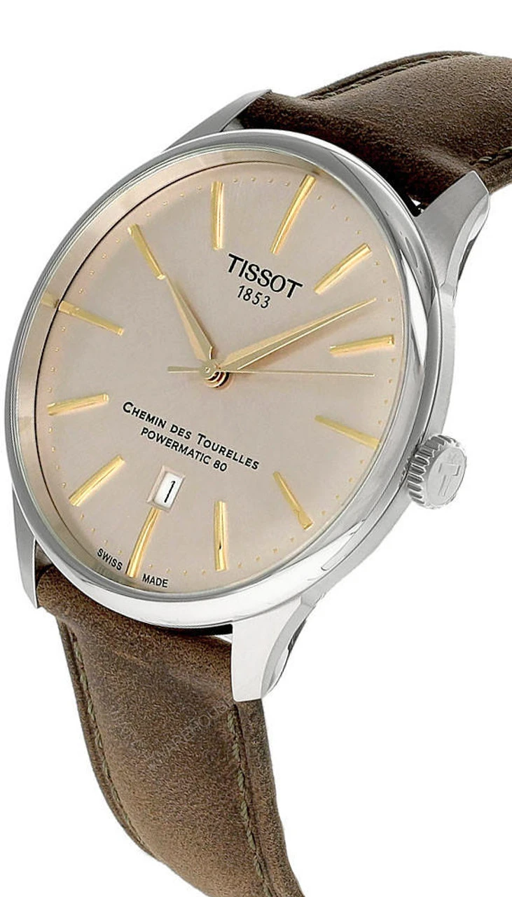 TISSOT Chemin Des Tourelles AUTO 42MM Leather Men's Watch T139.407.16.261.00 4 TISSOT Chemin Des Tourelles AUTO 42MM Leather Men's Watch T139.407.16.261.00 - Image 2