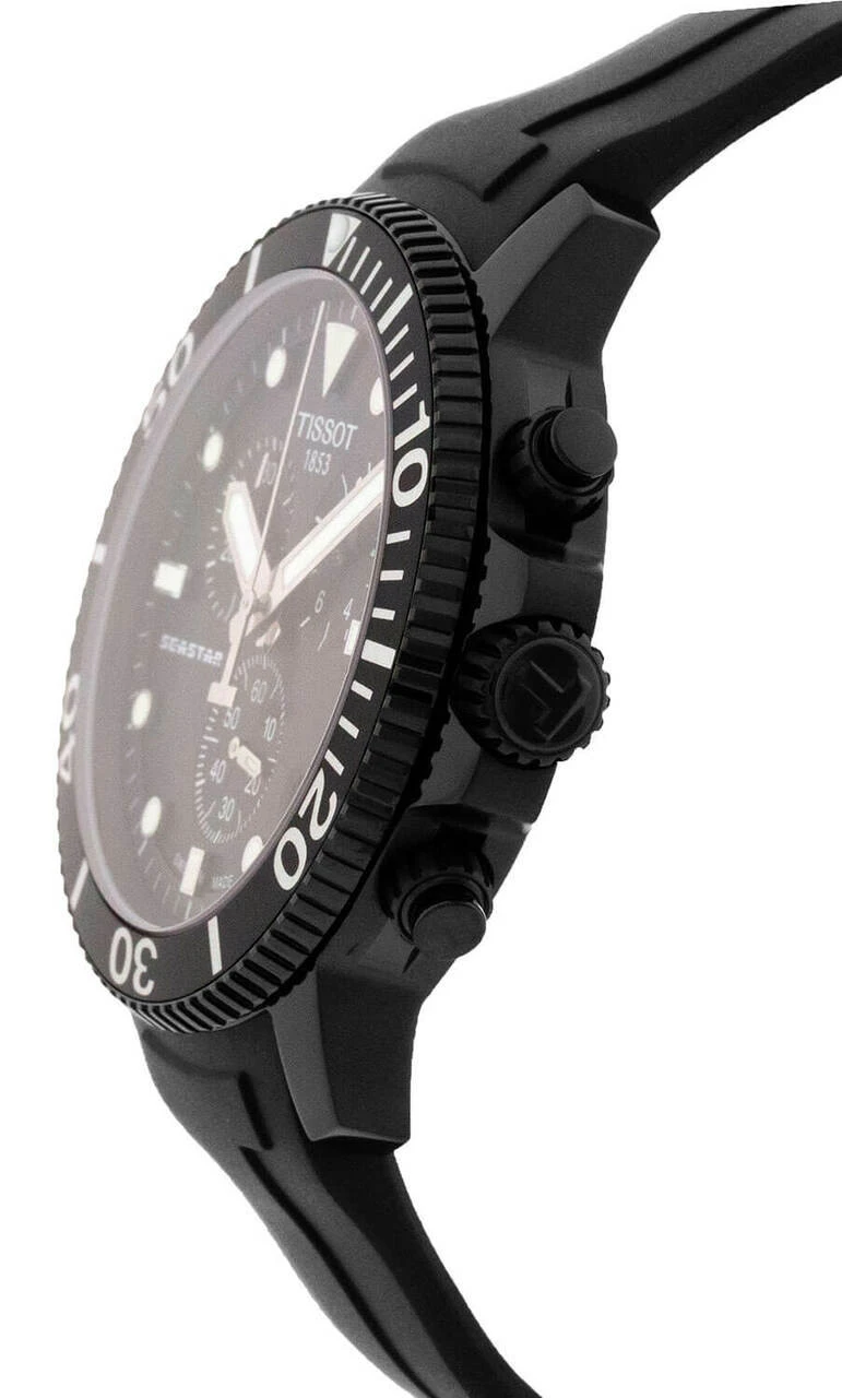 TISSOT Seastar 1000 45.5MM Quartz Black Dial Men's Watch T120.417.37.051.02 4 TISSOT Seastar 1000 45.5MM Quartz Black Dial Men's Watch T120.417.37.051.02 - Image 2